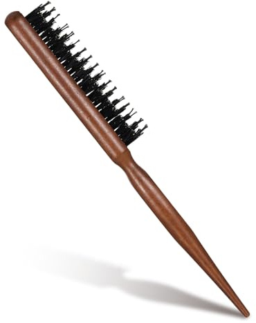 Boar Bristle Teasing Brush, Teasing Boar Bristle Hair Brush for Women Teasings Hair Brushes Nylon Bristles Salon Styling Edge for Fine Comb Hair-Brushs for Edge Control Backcombing Smoothing to Volume
