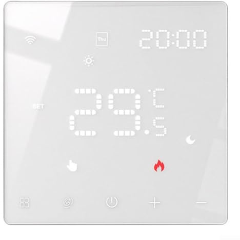 Termostato de calefacción de piso, para, control de calefacción activado por voz, estadística semanal programable de la habitación, para sistemas eléctricos y de agua por suelo radiante, con (WZWH)