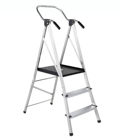 MEDOSAN Sicherheitsleiter | 3stufig | Haushaltshelfer | 5 Jahre Garantie | belastbar bis 150kg