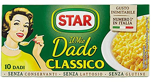 Star Il Mio Dado Classico, Ricco di Sapore, Verdure e Olio Extravergine d'Oliva, 10 Dadi, 100g, senza conservanti, senza lattosio e senza glutine. Ottimo insaporitore per ogni ricetta.