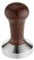Motta 8170/M Professional Flat Base Coffee Tamper, 57mm, Brown Handle