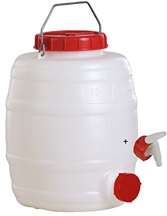 Graf Getränkefass Rund 15 Liter mit Auslaufhahn NW 10