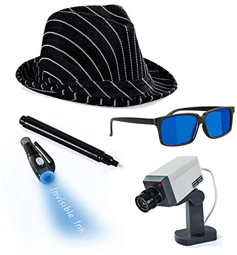 Tigerdoe Detective Costume - Spy Gear for Kids - Dress Up - Spy Costume Accessories (4 Pc)