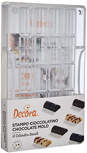 Decora 0050115 Professional Chocolate Mould Cylinder 20 Cavities 33 x 16 x H8 mm Polycarbonate