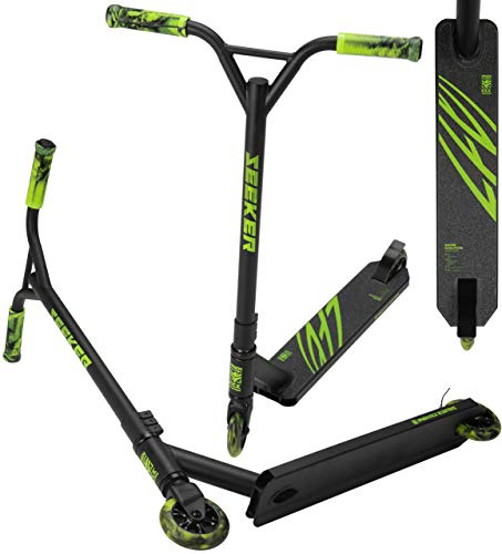 Trottinette Freestyle Evolution Seeker 100mm RAVEN Seeker Adulte Enfant Jaune Mixte Stunt Scooter Robuste Kickscooter