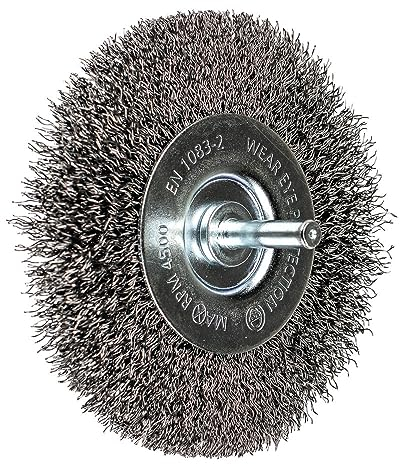 PFERD Rundbürste ungezopft RBU | Ø 100 mm Schaft-Ø 6 mm Stahldraht-Ø 0,30 mm | 43740167 – für Bohrmaschinen