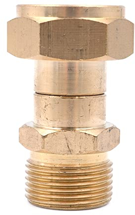 ZONADAH Adaptador giratorio de manguera de latón macizo M22, conector de entrada y salida de agua para limpiador de alta presión, pistola de limpieza