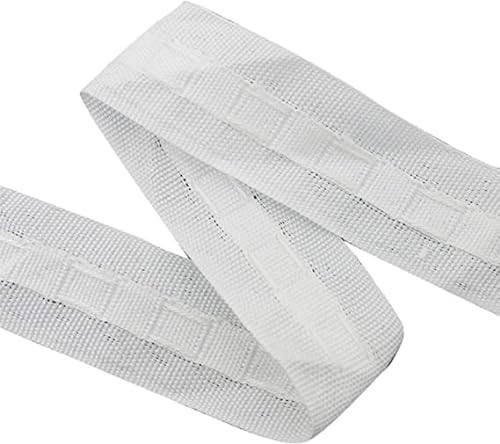 TSQZE Gardinenband Kräuselband, Universal Vorhangband Polyester Reihband Vorhang Faltenband Kräuselband Reihband Vorhang Überschrift Band Faltenband Falten für Gardine Haken, 30 m x 2.5 cm