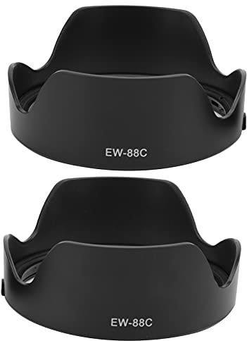 2 stycken EW-88C motljusskydd, ersättningssolskydd för kameraobjektiv för EF 17–40 mm, 17–35 mm, 20–35 mm, slitstark plast