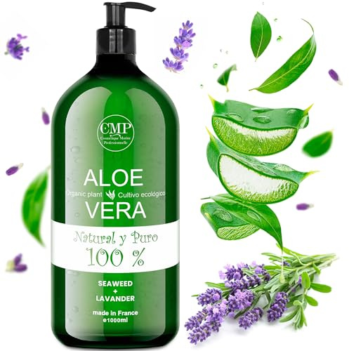 Bleu & Marine Bretania - Gel Après-Soleil Aloe Vera/Lavande 1000ml | Rafraîchissant, Hydratant, Apaisant | Anti-Âge | Pour Peaux Sensibles, 1L (Lot de 1)