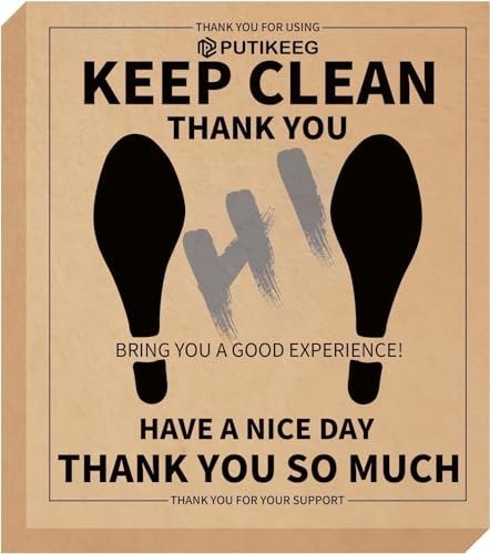 PUTIKEEG Tappetini usa e getta, in carta kraft per auto, 50 x 44 cm, 50 pezzi, impermeabili, colore marrone