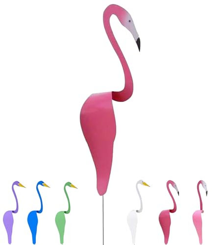 WEYSHHT Florida Dancing Birds, Swirl Bird, Flamingo Wind Spinner, Flamingo Hecho a Mano, Esculturas de Viento, Magical Metal Windmill, Flamenco Pájaro Dinámico Caprichoso, Decoración Jardín