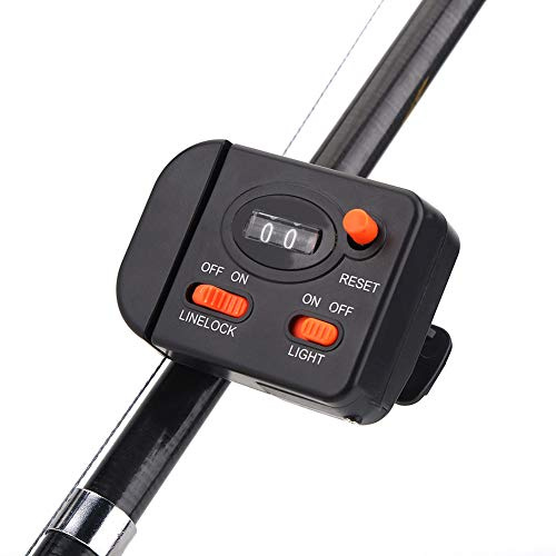 Ejoyous Schnurzähler Angeln, Linie Angeln Zähler Angelschnur Tiefenmesser Meterzähler für Angelschnur Digitale Anzeige 99 m