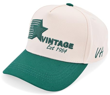 VINTAGE HAVANA Trucker Hats Women & Men | Western Retro Snapback Hat | Cute Trendy Fashion Baseball Cap One Size Bone/Green