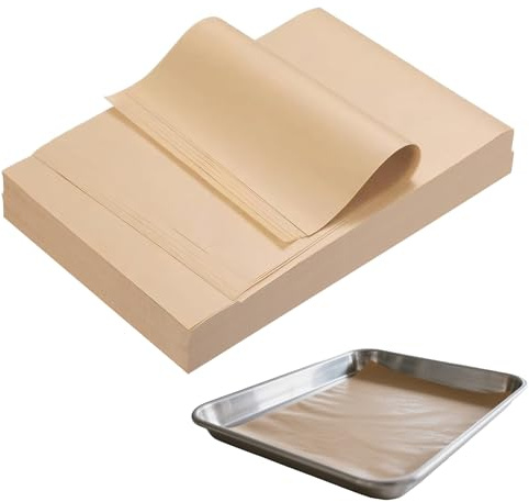 CHUIFAI 400 pezzi di carta da forno da 30 x 40 cm, Baking Paper marrone, carta pergamena, antiaderente, rettangolare, carta cerata Deli per cuocere