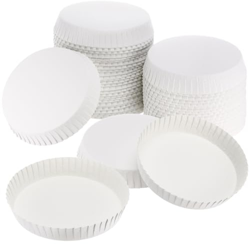 PACKOVE 1 juego de tapas para vasos de papel desechables con protección para vasos de postre, tapas de, vajilla, cubierta de vidrio, tapa de cristal, papel, 100 unidades
