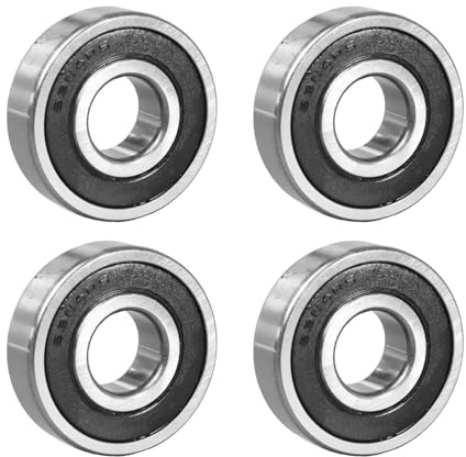 Flewdart 4 st 6304 2RS kullager 20 x 52 x 15 mm, 6304-2RS 6304RS skärmade kolstål för maskiner och verktyg (6304-2RS 4 st)