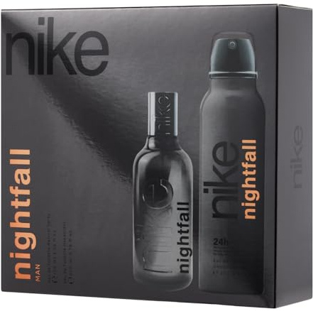 NIKE - Nightfall Man Promoción Perfume 100 ml + Desodorante 200 ml, Colonia y Desodorante Hombre, Perfume Formato Spray, Eau de Toilette Natural y Masculina, Aroma Floral Frutal