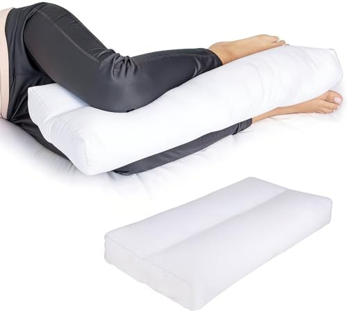 Chingcoo Cuscino per ginocchia per chi dorme sul fianco, ergonomico, senza cinghie, in cotone, extra lungo per alleviare fianchi e gambe, cuscino per ginocchia Longlegs