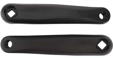 Brazo de manivela de bicicleta de 2 piezas, aleación de aluminio de 170 mm, brazo de manivela de bicicleta eléctrica con orificio de rombo versátil de alta resistencia para motor