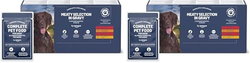 by Amazon Aliment Complet pour Chiens Adultes, Sélection à la Viande en Sauce, 4.8 kg, 48 Lot de 200g