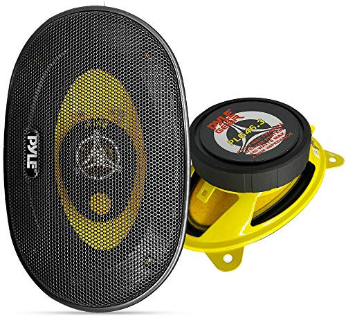 Pyle Sistema di Altoparlanti a 3 Vie per Auto - Altoparlanti Componibili 4 x 6 Pollici 180W 4 Ohm per Stereo da Auto con Struttura Magnetica da 30 Oz, Profondità di Montaggio di 2” si adatta agli