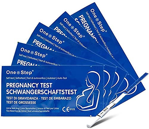 One Step: 10 Highly Sensitive 10mIU Pregnancy Test Strips (Tests up to 6 Days Earlier)