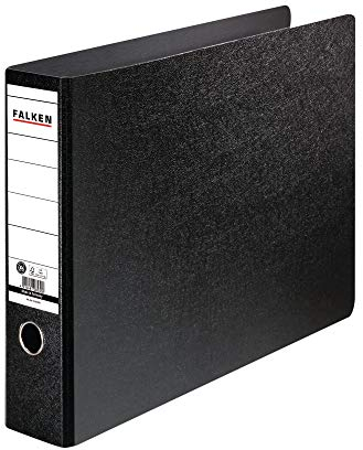 Original Falken Ordner Sonderformat Hartpappe. Made in Germany. 8 cm breit DIN A3 quer schwarz Ringordner Aktenordner Briefordner Büroordner Pappordner Schlitzordner Blauer Engel
