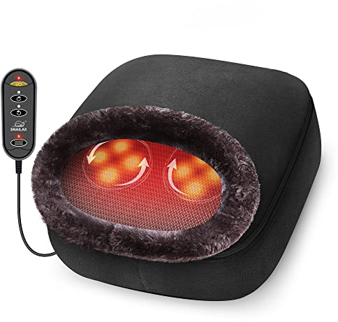 Snailax 2-in-1 Shiatsu Foot and Back Massager with Heat - Kneading Foot Warmer, Electric Feet Massage, Massagers for Back,Leg,Gifts for Women,Men