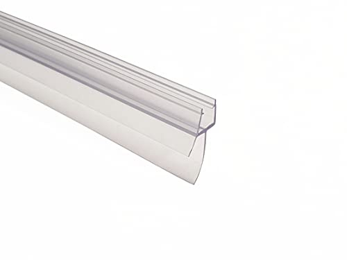 Kristhal Duschtürdichtung, Duschlippendichtung, Glasdichtung für 6 mm mit Dichtlippe unten (23 mm), inkl. Wasserabweislippe 10 mm, Dichtung 009A2, 100 cm