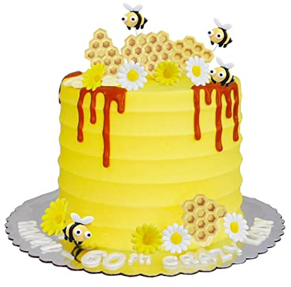 Bee Cake Topper Beehive Bee Daisy Cake Decor Set for First Birthday Baby Shower