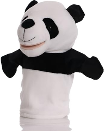 Proumhang Títeres de Mano para los Niños, de Peluche Suave Zoo de Animales de Marionetas para Niños Pequeños Niños Niñas,Grandes Bocas Móviles Panda 25cm
