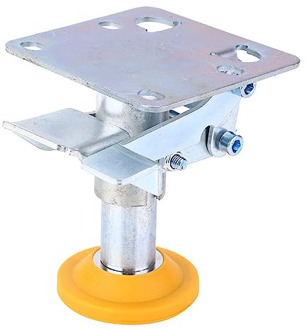 LEEZAD Floor Lock, 100Kg Loading Capacity Manganese Steel Trolley Brake Floor Lock, Trolley Cart Lock with TPU Pad and 4 Fixing Hole for 4~5in Casters(X-75-32-3)