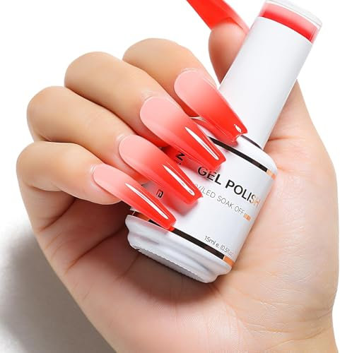 Nicedeco Color Changing Gel Nail Polish, UV/LED Temperature Change Gel Polish, Nail Art Manicure Pedicure, Salon & Home Use - Long Lasting & Easy to Apply 15ML-005