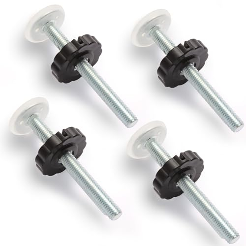 Barrière sécurité Enfant 4 pcs M10 Tige filetée pour barrière bébé ou Animal de Compagnie Stair Gate Tendeur Vis Stair Gate escalier Extension Lead Screw Rods Kit de vis（Noir）-Longueur 100mm
