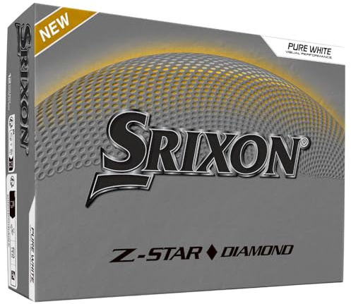 Srixon Z-STAR DIAMOND 3 - High Performance Golf Ball | Maximum Distance & Reduced Spin | FastLayer DG Core 2.0 | Spin Skin+ Cover | Exceptional Control & Precise Feel | White & Tour Yellow