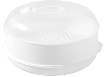 FVPKYUR Cuiseur vapeur à 1 niveau pour micro-ondes, cuiseur vapeur avec couvercle, vapeur pour micro-ondes, cuiseur à vapeur, ustensiles de cuisine, cuisson saine et rapide