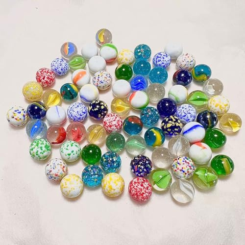 RAMTRIO Billes en Verre, Paquet de 25, Billes en Cristal colorées, 16 mm, adaptées aux projets de Bricolage et à la décoration intérieure