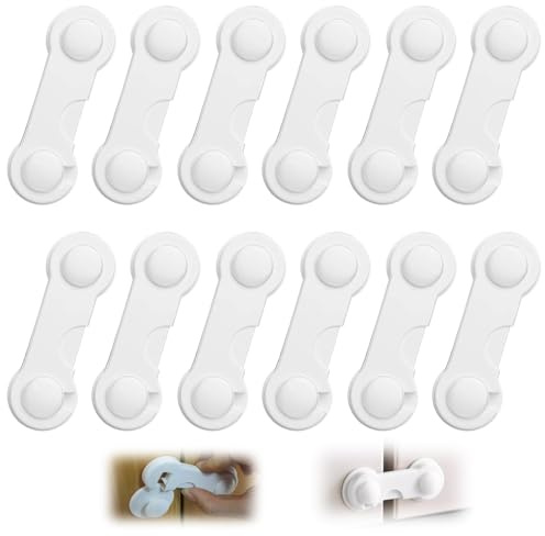 behone 12 pezzo bambini chiusure sicurezza,Armadio mobilia blocca cassetti,Chiudi cassetti bambini,Adatto per serrature di armadi e cassetti