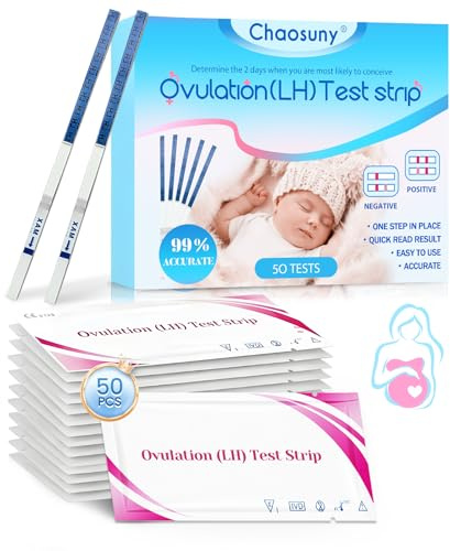 50 Ovulation Tests, Ovulation Home Test Kit, Monitoraggio Attendibile del Periodo Fertile, Optimal Sensitivity, Risultati rapidi e precisi, Adatto per le donne da usare a casa