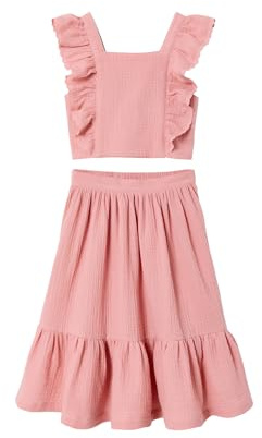 VERTBAUDET Ensemble Fille cérémonie Blouse Jupe à Volant