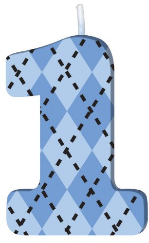 Molded Number Candle, Rebel First Birthday