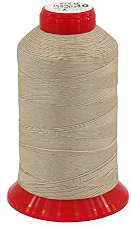 Jeansgarn Nähgarn Sattlergarn Ledergarn Steppgarn Knopfl, Stärke 30, 875 Meter (Beige)