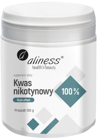 Aliness Nikotinsäure 100%, Flush Effect, Nervensystem, Nahrungsergänzungsmittel, 100g Pulver