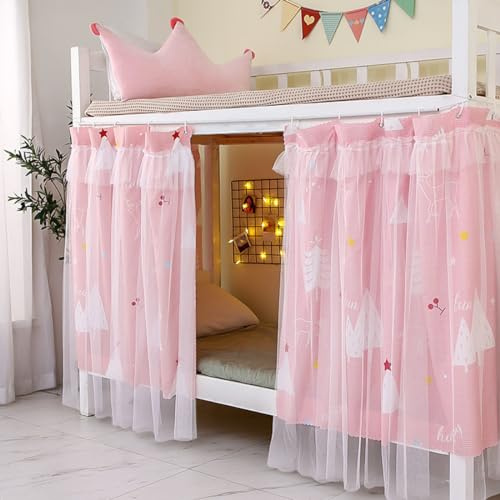 Students Dorm Bunk Bed Curtain Home Privacy Bed Shading Curtain Net Bed Cloth Dustproof Blackout Bed Canopy Bedding Curtain Students Dormitory Tent Lightproof Cloth Bedding Canopy Spread Curtain