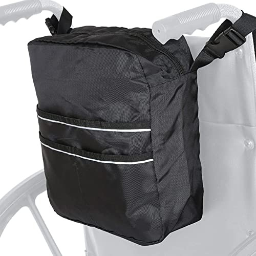 Bolsa para silla de ruedas para respaldo de silla de ruedas | Bolsa de accesorios para sillas de ruedas eléctricas para adultos | 420D Oxford plegable bolsa trasera impermeable para sillas de ruedas