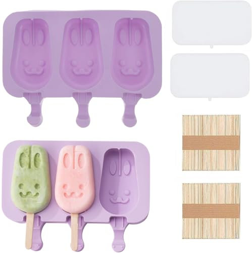 AVRUYPI Stampi per gelati in silicone, stampo per torta senza BPA, set di stampi per ghiaccioli, stampo per ghiaccioli, stampo per fare il proprio gelato, stampo per dolci.