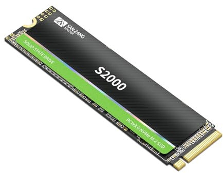 SAN ZANG MASTER M.2 SSD 256GB NVMe PCIe Gen3x4 2280 Interne SSD, Bis zu 2500MB/s Lesen, 3D NAND TLC Flash, Kompatibel mit Laptop und PC Raspberry Pi 5, S2000