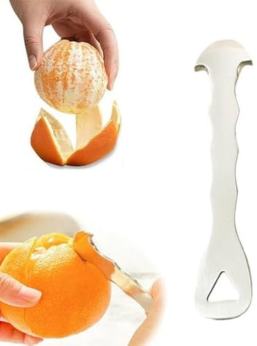 Sbucciatore per arance, in acciaio inox, con manico lungo, per arance, agrumi, agrumi, arance, pompelmi, limoni, per rimuovere facilmente la pelle
