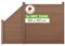DELUKE® WPC Zaun 180 cm hoch mit Schrägelement ELEFO - Komplettset mit Pfosten | WPC Gartenzaun mit Pfosten Sichtschutz Windschutzzaun Lamellenzaun, 183 x 451 cm Braun
